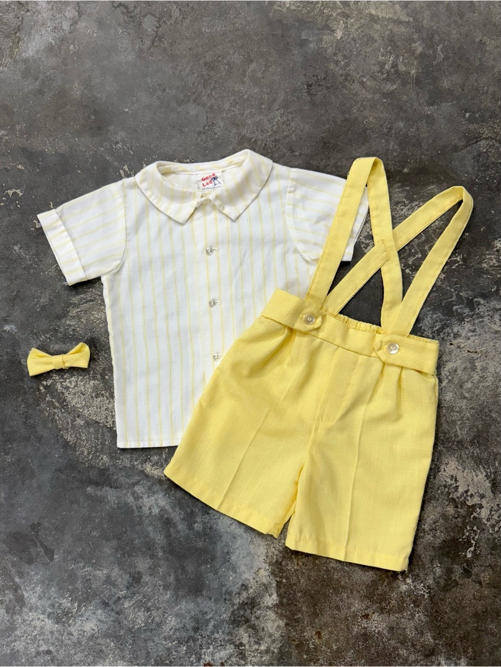 Vintage Good Lad 2T Baby Boy Overalls Formal Outfit Set USA